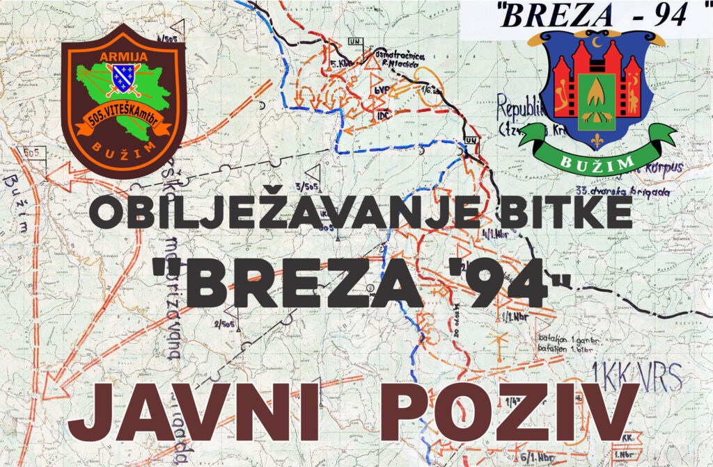 NAJAVA: U NEDJELJU OBILJEŽAVANJE BITKE “BREZA ´94”