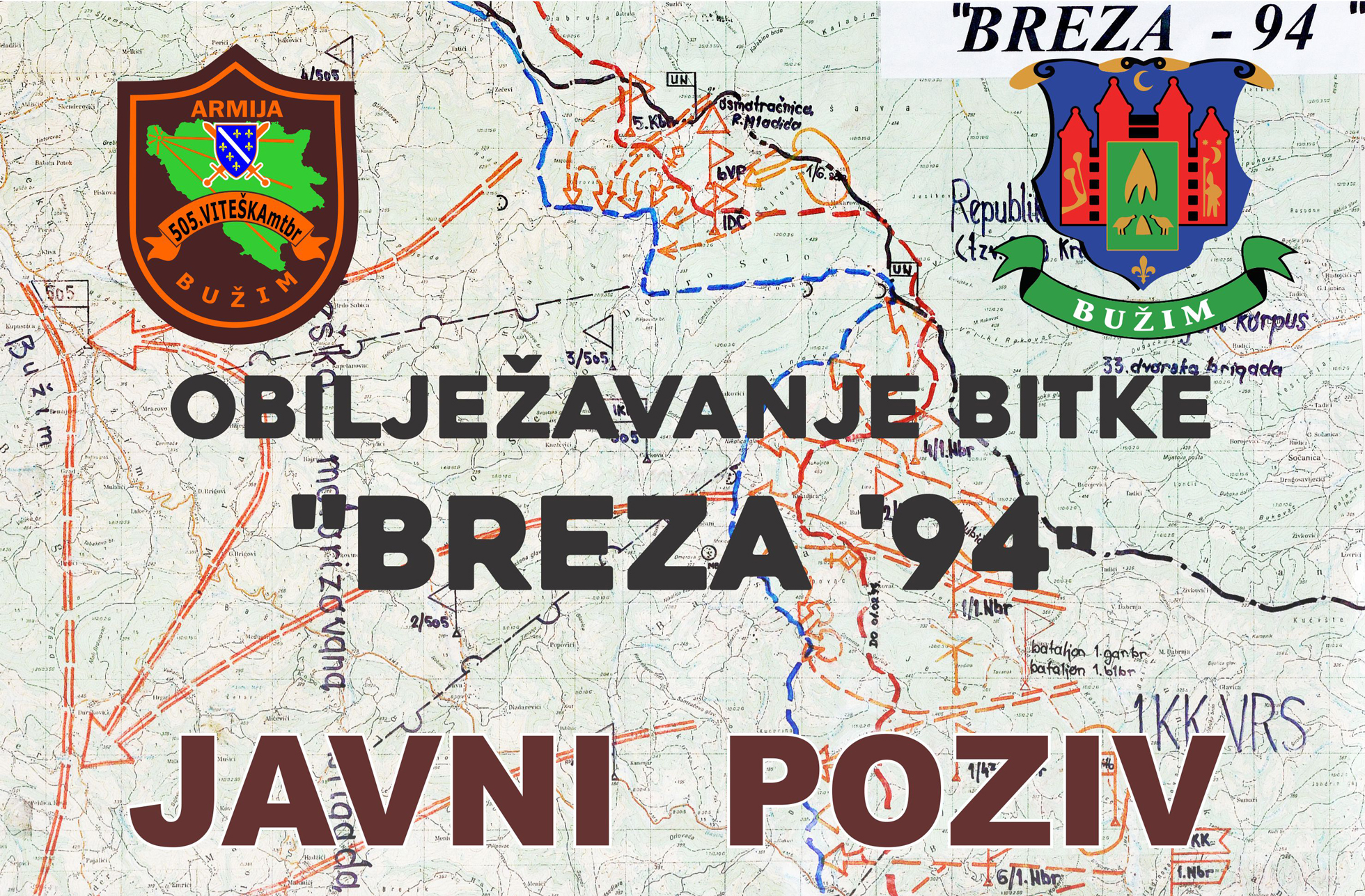 NAJAVA: U NEDJELJU OBILJEŽAVANJE BITKE “BREZA ´94”