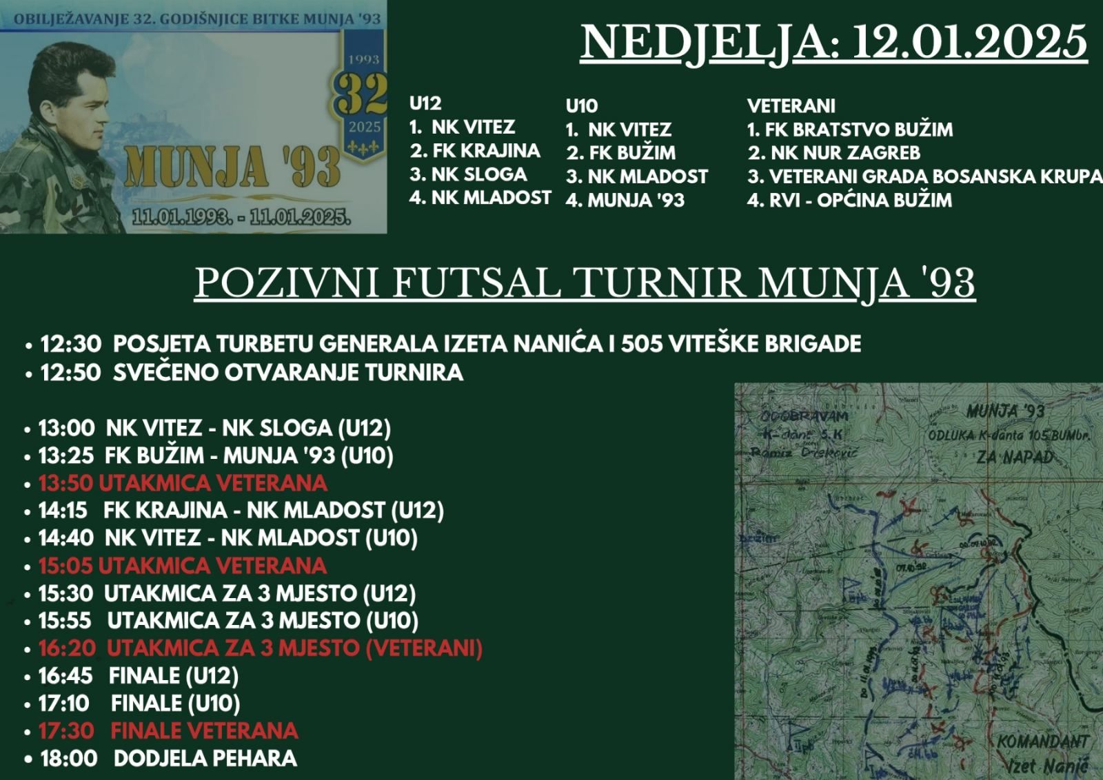 NAJAVA FUTSAL TURNIRA POVODOM BITKE «MUNJA 93» I SJEĆANJE NA HEROJE