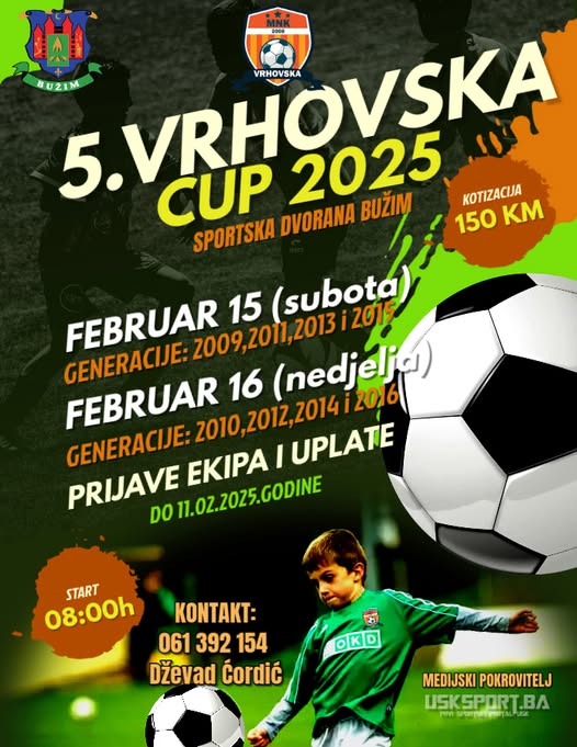 NAJAVA TURNIRA. » 5.VRHOVSKA CUP 2025″