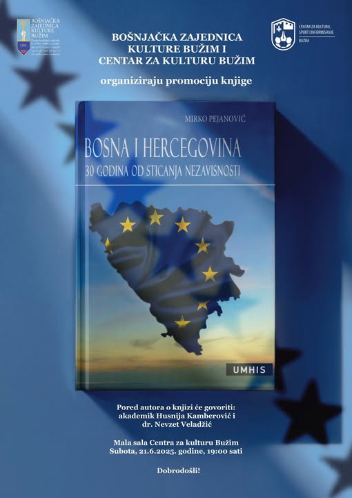 NAJAVA PROMOCIJE KNJIGE: BOSNA I HERCEGOVINA 30 GODINA OD STICANJA NEZAVISNOSTI