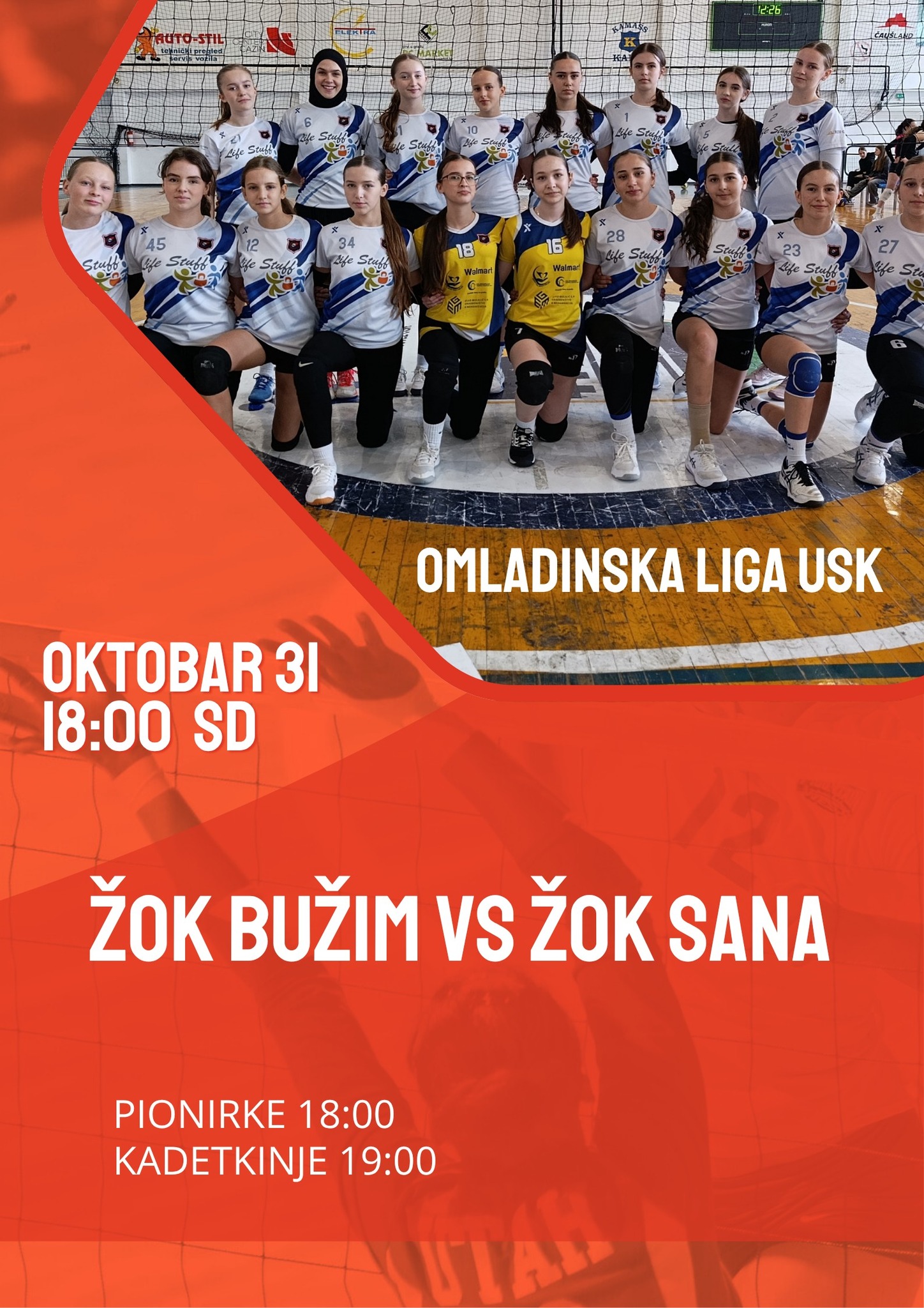 NAJAVA UTAKMICE: ŽOK BUŽIM VS ŽOK SANA