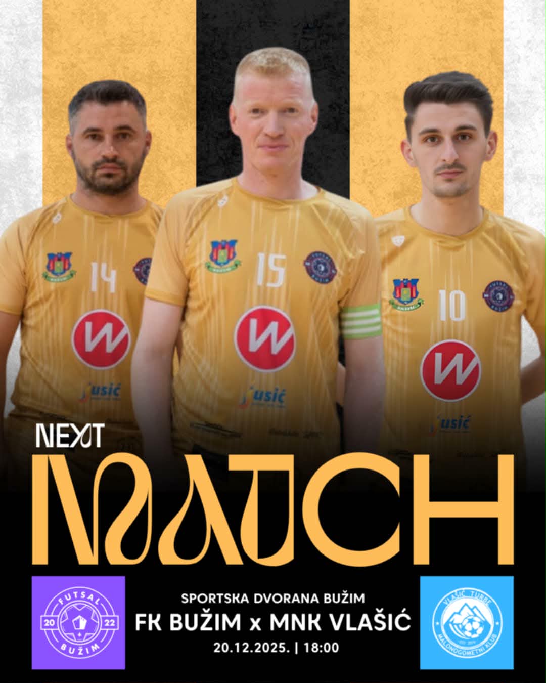 NAJAVA UTAKMICE: FK BUŽIM VS MNK VLAŠIĆ