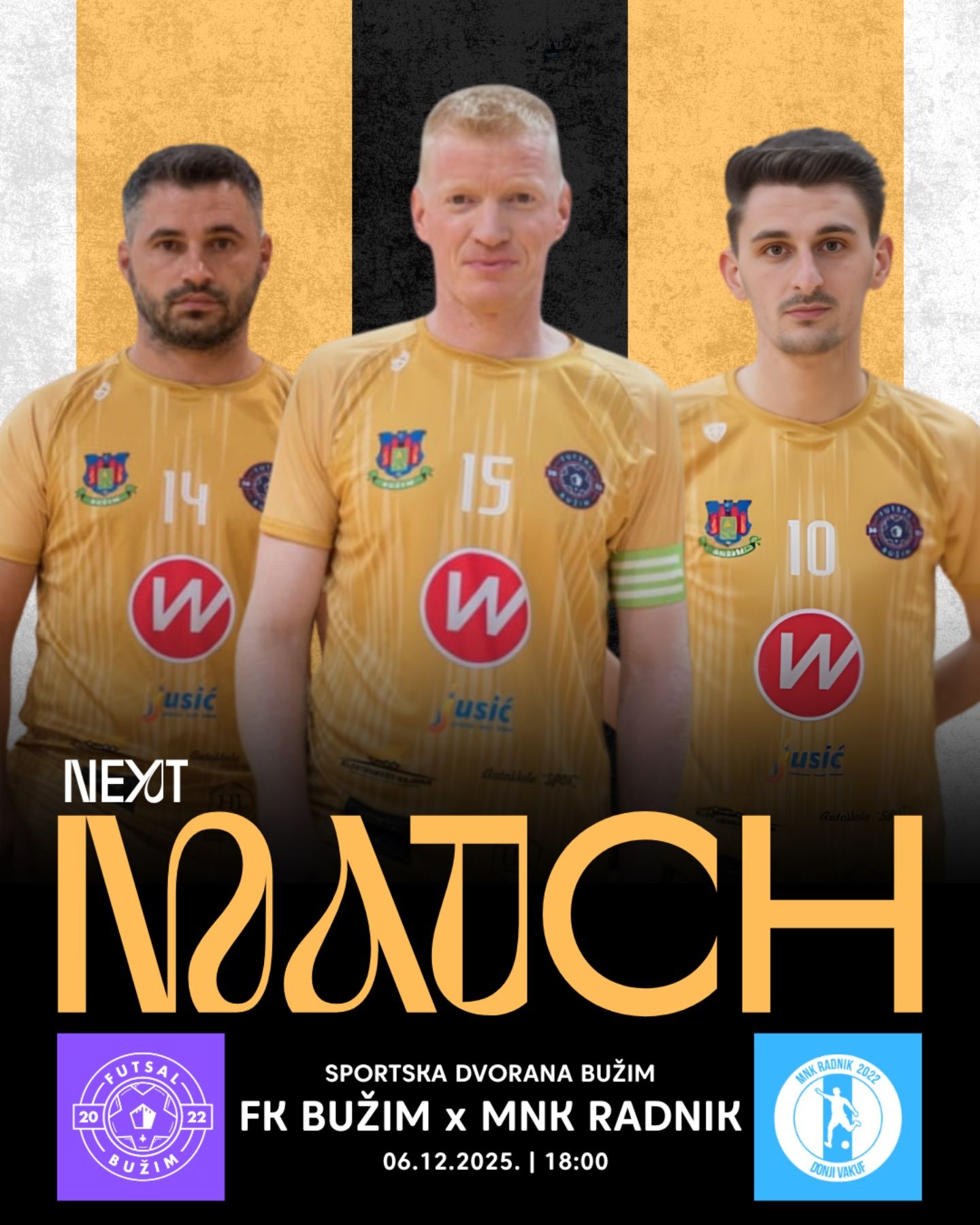 NAJAVA UTAKMICE: FK BUŽIM VS MNK RADNIK
