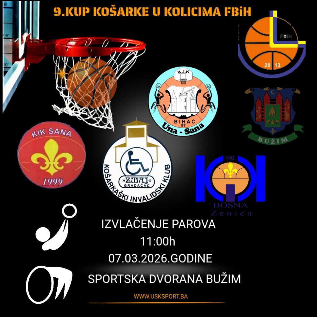 NAJAVA: BUŽIM DOMAĆIN 9. KUP-A KOŠARKE U KOLICIMA FBIH NAJAVA: BUŽIM DOMAĆIN 9. KUP-A KOŠARKE U KOLICIMA FBIH