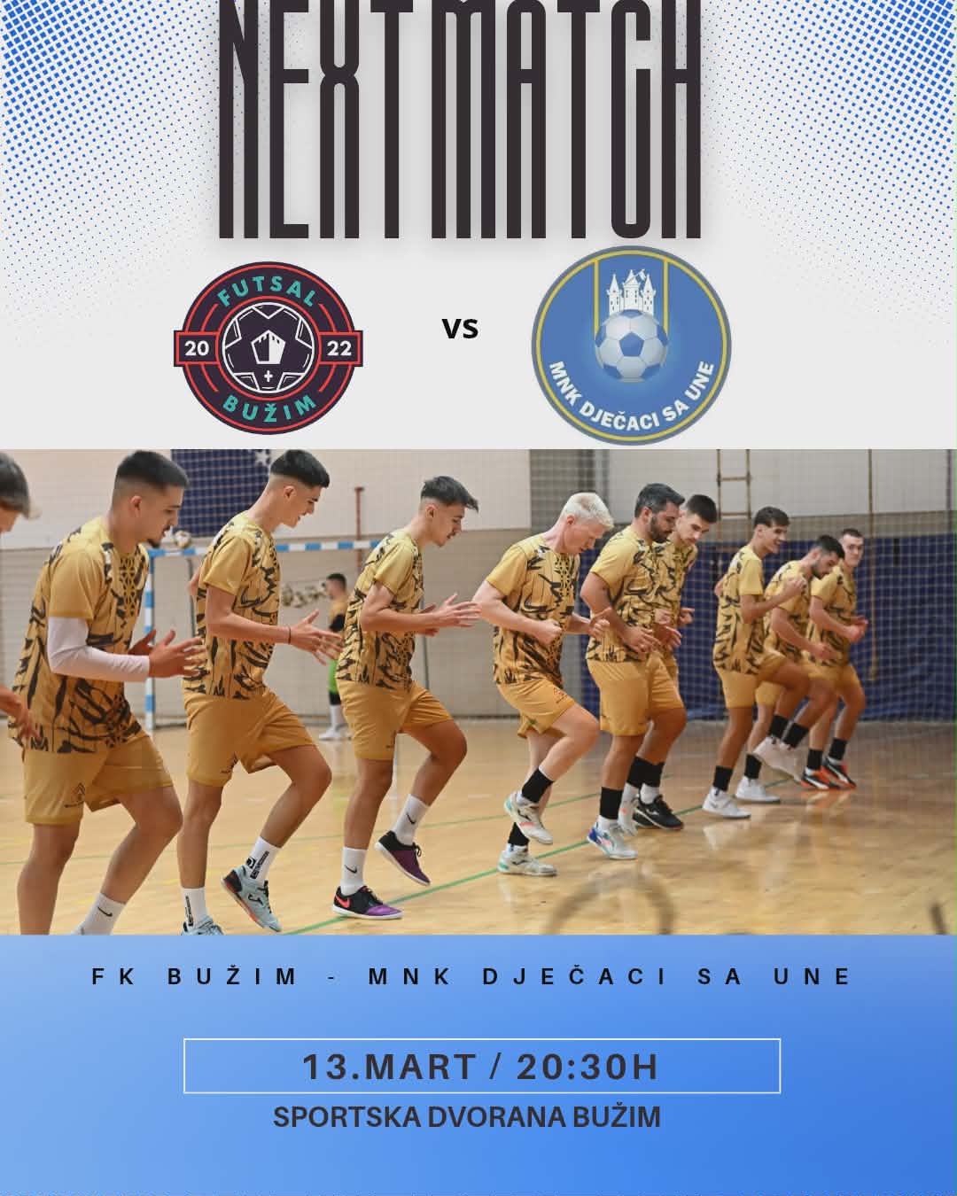 NAJAVA UTAKMICE: FK BUŽIM VS MNK DJEČACI SA UNE