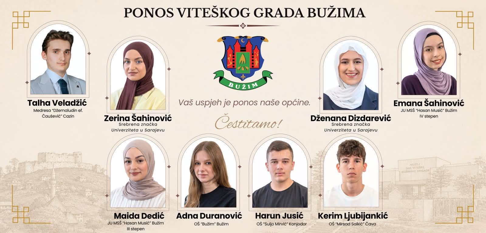 PONOS VITEŠKOG GRADA BUŽIMA – PRIZNANJE NAJBOLJIM UČENICIMA I STUDENTIMA
