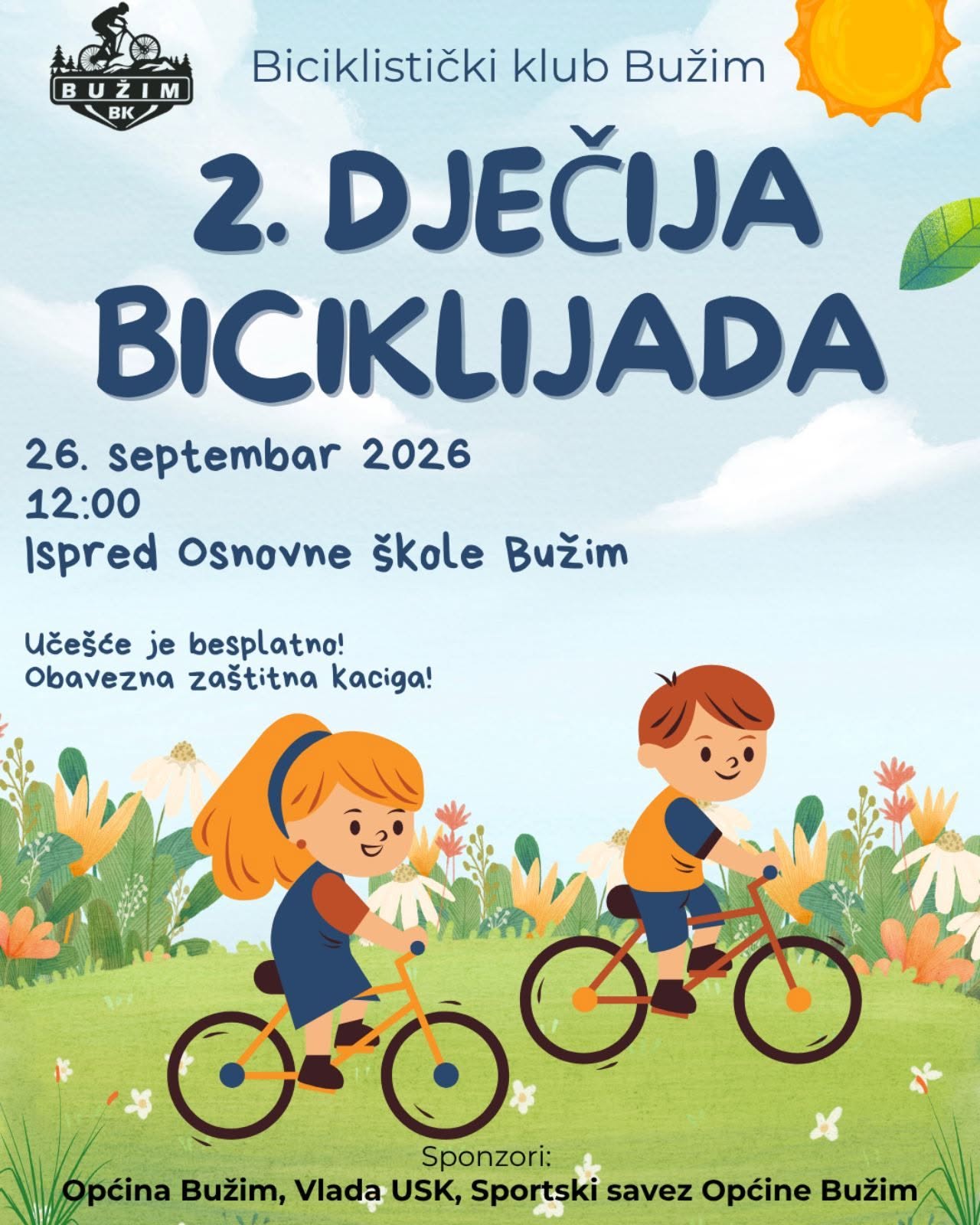 SVE JE SPREMNO ZA DRUGU DJEČIJU BICIKLIJADU